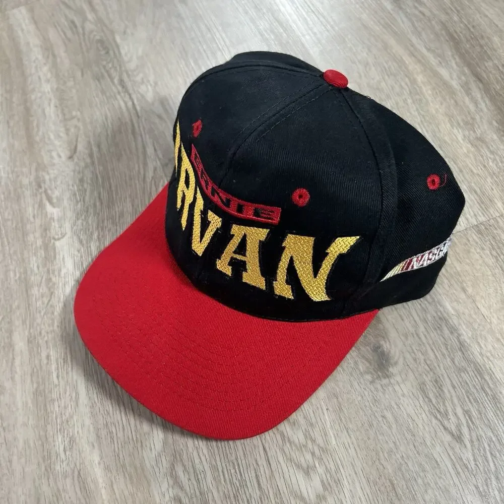 Vintage Ernie Irvan NASCAR Hat Snapback Black Red Racing KC Cap‎
